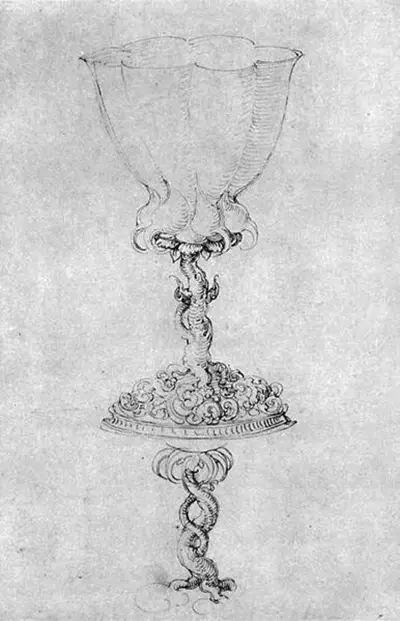 Design für einen Kelch, mit einer Variante der Basis (Design For a Goblet, With A Variant Of The Base) Albrecht Durer